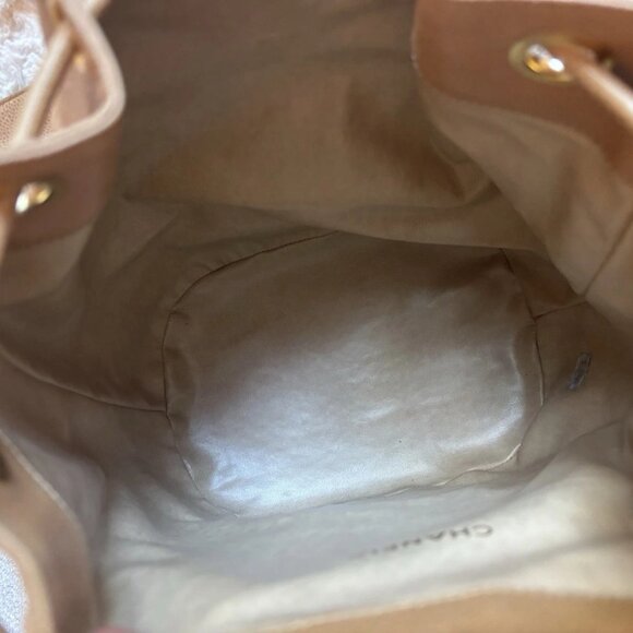 Authentic CHANEL Triple CC Caviar leather brown camel bucket back with pouch - Picture 13 of 14